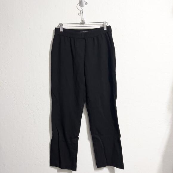 Lafayette 148 New York Pants Medium Pull On Trouser Elastic Black Office - Picture 1 of 7